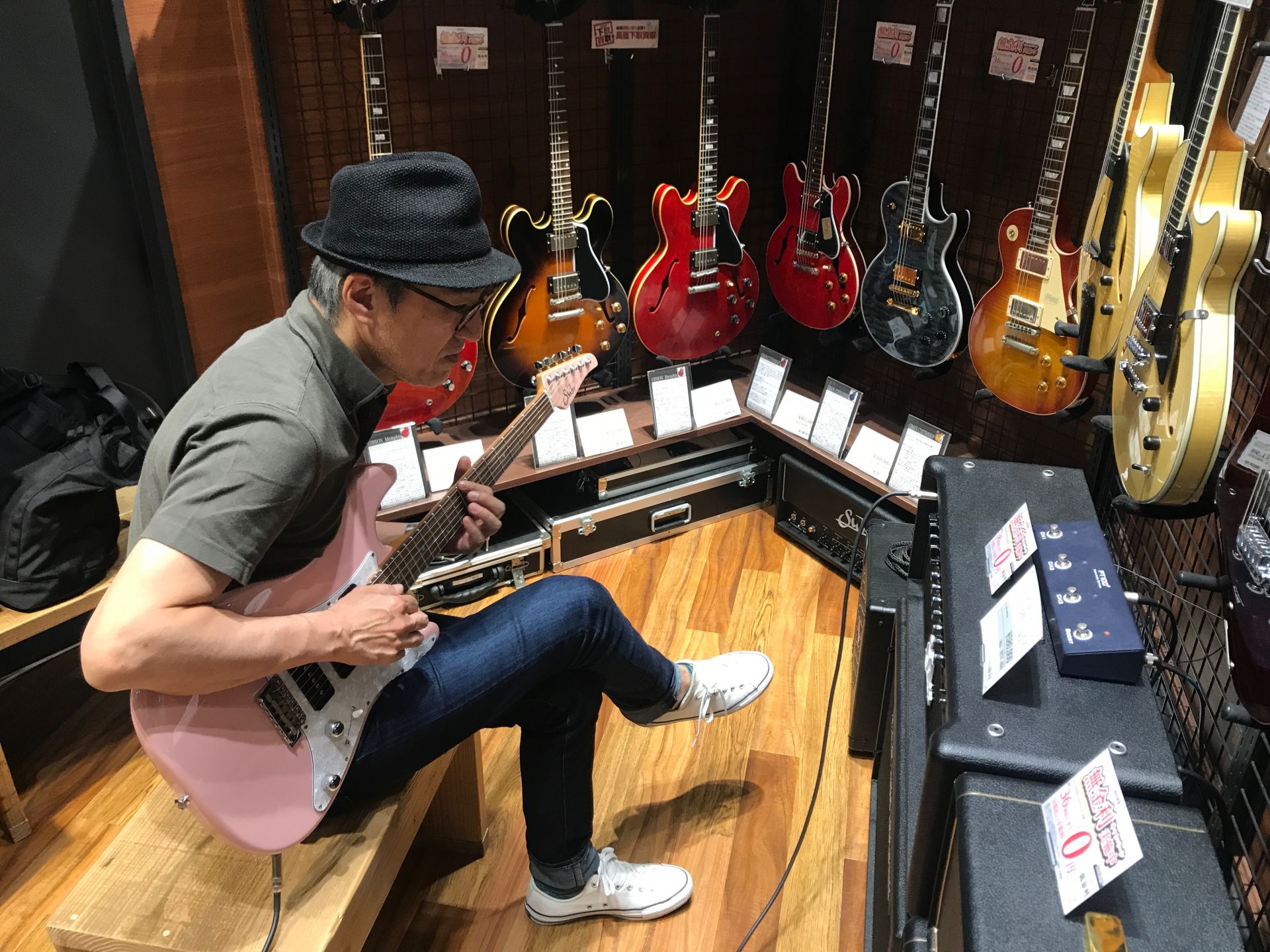店長ブログ Dimensionの増崎孝司さん柏店に登場 当店のsuhrのサウンドチェックの様子を少しだけご紹介 島村楽器 セブンパークアリオ柏店 シマブロ